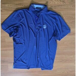 Greyson Polo Shirt XL -Pebble Beach Golf Links Geometric Performance Blue